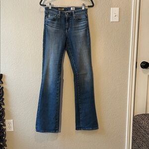 Ag Adriano Goldschmied Blue Flare Wide Leg Jeans
